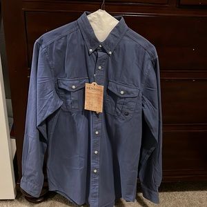 Southern Proper navy Henning shirt size M New